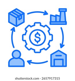 Elemento de icono de cadena de valor para diseño
