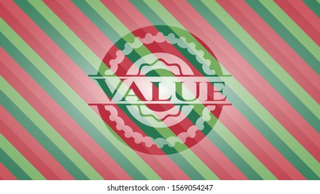 Value christmas style emblem. Vector Illustration. Detailed.