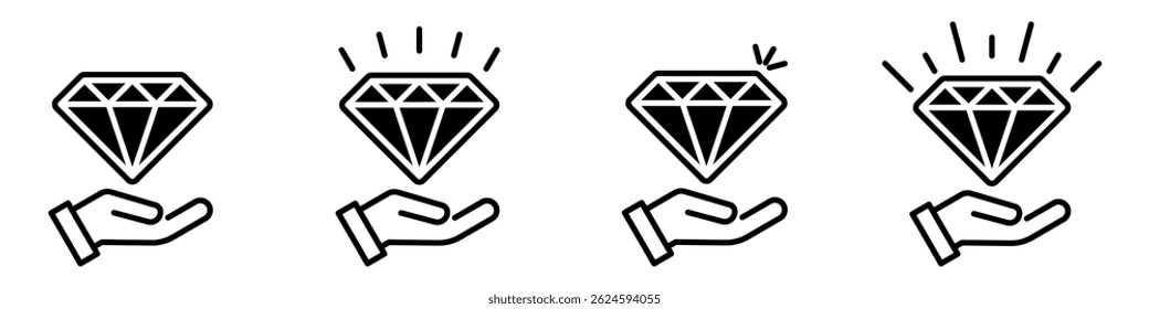 Value Concept icon set. Value Concept vector icon in line design for web design, logo and mobile app. Symbol of Value Concept on white background.