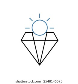value concept line icon. Simple element illustration. value concept outline symbol design.