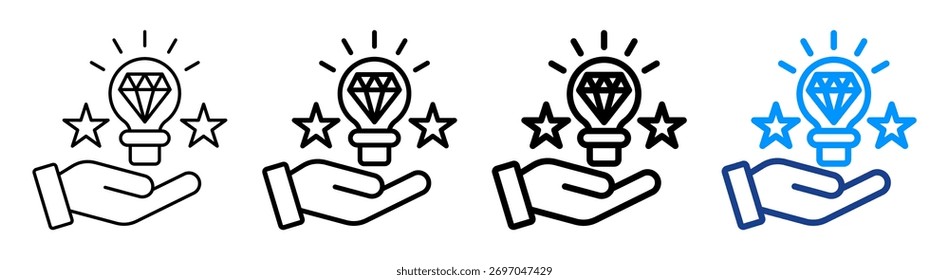Ícone de Criação de Valor Conjunto de Coleta de Outline Diferente