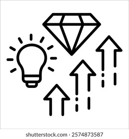 Value Creation Icon Element For Design