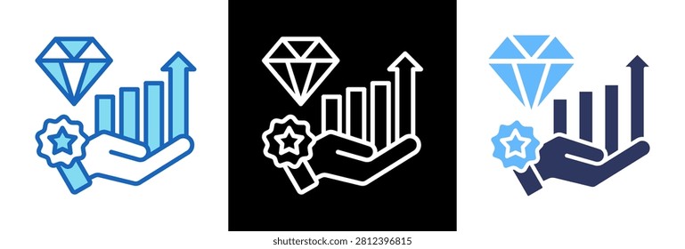 Value Creation Icon triplestyle Vector Illustration
