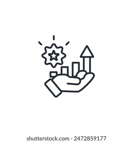 value creation icon. vector.Editable stroke.linear style sign for use web design,logo.Symbol illustration.