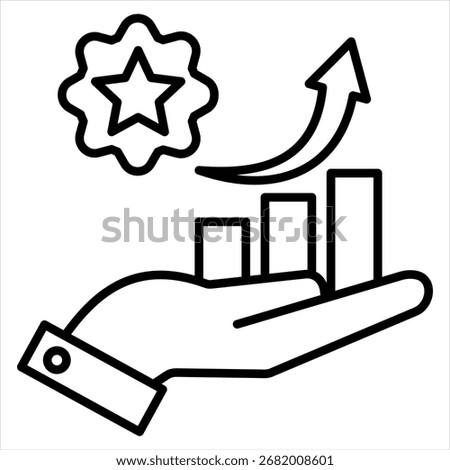 Value Creation Outline Icon Illustration Vector