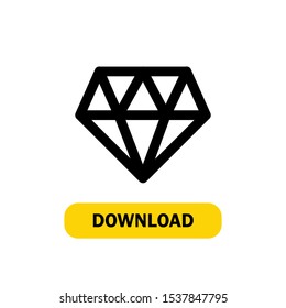 Value , Diamond Icons in Line Style for any Purposes.Perfect for website mobile app presentation
