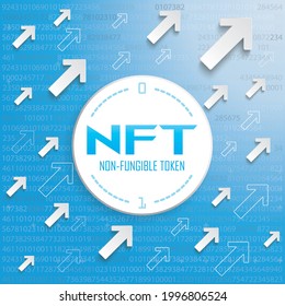 Value enhancement through the NFTs. Eps 10 vector file.