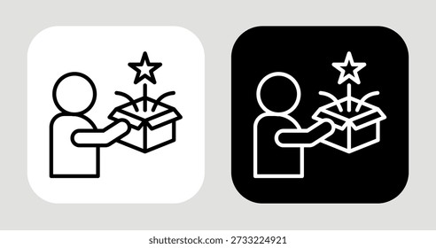 Value Expectation Icon In Black and White Line Style