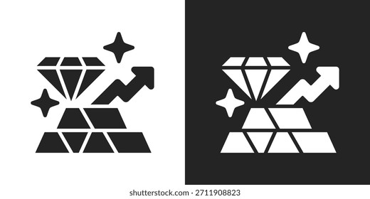 Value Icon In Black And White Glyph Style