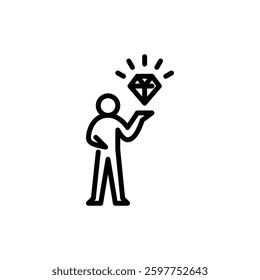 Value icon with outline style