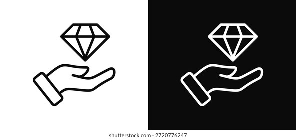 Value Icon Set Schwarz und Weiß