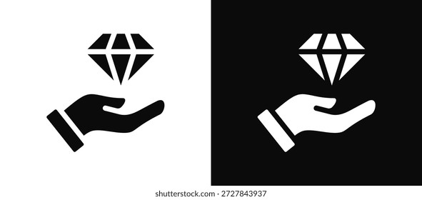 Value Icon Set Schwarz und Weiß