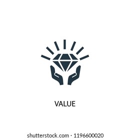 value icon. Simple element illustration. value concept symbol design. Can be used for web and mobile.