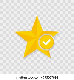 Value icon. Star favorite sign web icon with check mark. Value, accept, add+symbol, addition, app, appraisal, appraisement, approved, best, bookmark+icon, browse