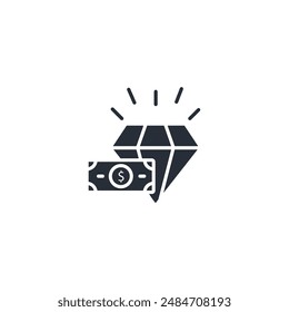 Value icon. vector.Editable stroke.linear style sign for use web design,logo.Symbol illustration.