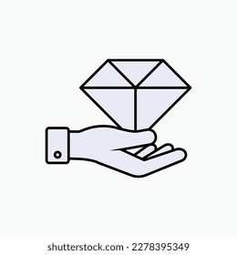 Value Icon. Worth, Usefulness Symbol.