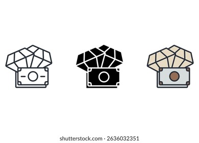 Wertsymbole einzeln auf weißem Hintergrund. Flaches Design