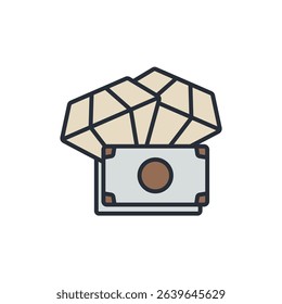 value icons isolated on White Background. Flat style design