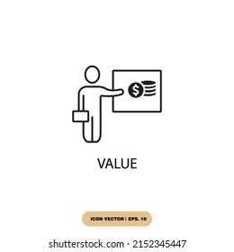 value icons  symbol vector elements for infographic web