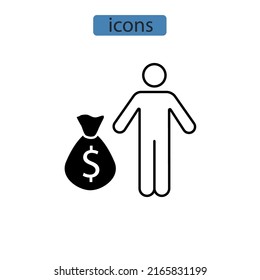 Value icons  symbol vector elements for infographic web