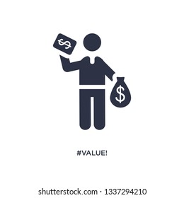 #value! isolated icon. Simple element illustration from behavior concept. #value! editable logo symbol design on white background. Can be use for web and mobile.