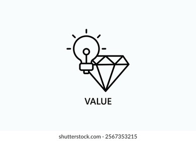 Value Isolated Vector, Icon Or Logo Sign Symbol Illustration