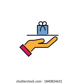 value line colored icon. Teamwork at the idea. Signs and symbols can be used for web, logo, mobile app, UI, UX