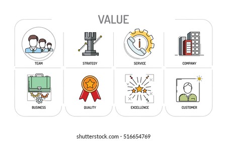 VALUE - Line icons Concept