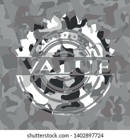 Value on grey camo texture
