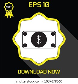 Value. One cash. World first Value. Finance Black. fill Vector Flat Icon or Button