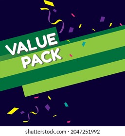 Value pack discount banner flash sale eps 10 template. 