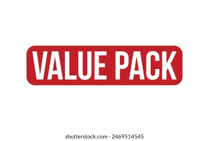 Value Pack Stamp. Red Value Pack Rubber grunge Stamp