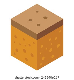 Value party bread icon isometric vector. Crouton cooking party. Petite soup