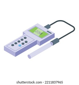 Value Ph Meter Icon Isometric Vector. Water Soil. Alkaline Test