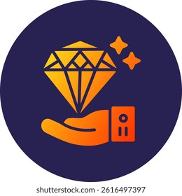 Value Proposal Glyph Circle Gradient Icon