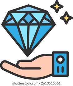 Value Proposal Outline Filled Style Icon
