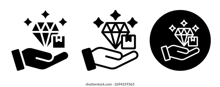 Glifo de Colección de íconos de propuesta de valor y Ilustración vectorial mixta