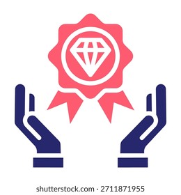 Icono de propuesta de valor Color Relleno Estilo Ilustración vectorial