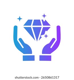 Value Proposition Icon Glyph Gradient Vector Illustration