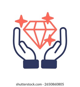 Value Proposition Icon Mixed Color Vector Illustration