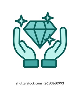 Value Proposition Icon Solid Vector Illustration