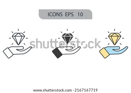 Value Proposition icons  symbol vector elements for infographic web