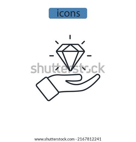 Value Proposition icons  symbol vector elements for infographic web