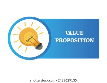 Value Proposition label, icon. Customer concept. Vector stock illustration.