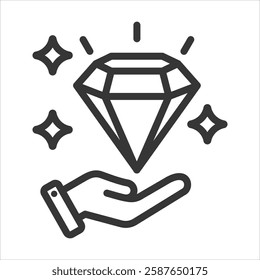 Value Proposition Outline Icon Vector Illustration