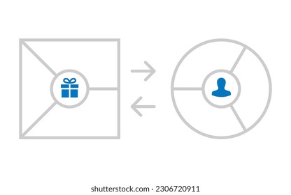 Value proposition template. Clipart image