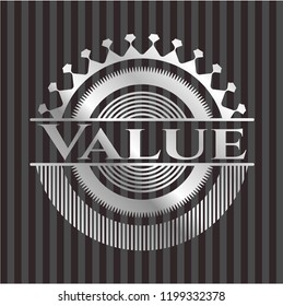 Value silvery shiny badge