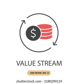 Value Stream Icons  Symbol Vector Elements For Infographic Web