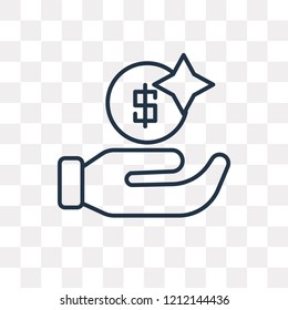 Value vector outline icon isolated on transparent background, high quality linear Value transparency concept can be used web and mobile