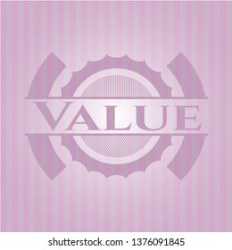 Value vintage pink emblem